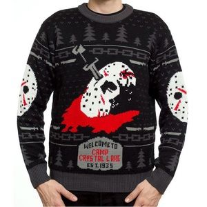 Jason Voorhees Friday the 13th Knit Sweater - Small